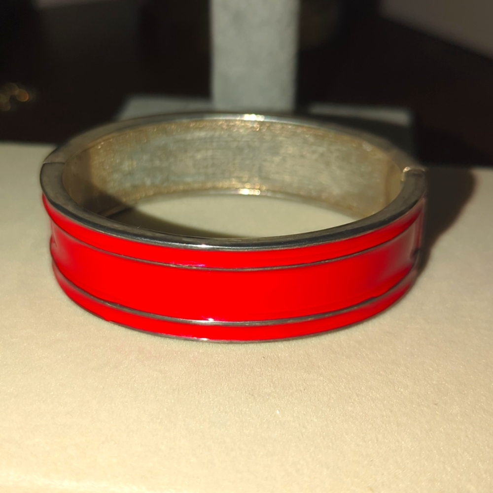 Designer Inspired Red Hinge Bracelet